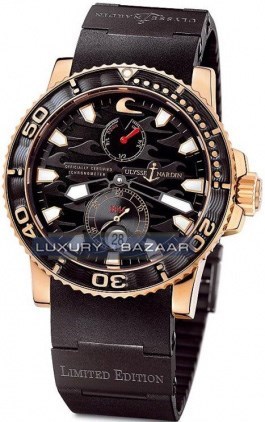 Ulysse Nardin Marine Diver Black Surf (RG / Rubber Strap) 266-37